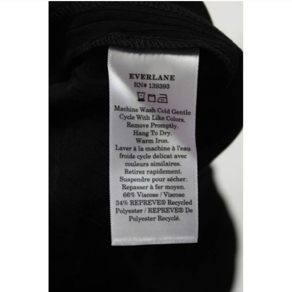 Everlane Black The City Stripe Draped Jumpsuit Size 8 - Picture 7 of 7
